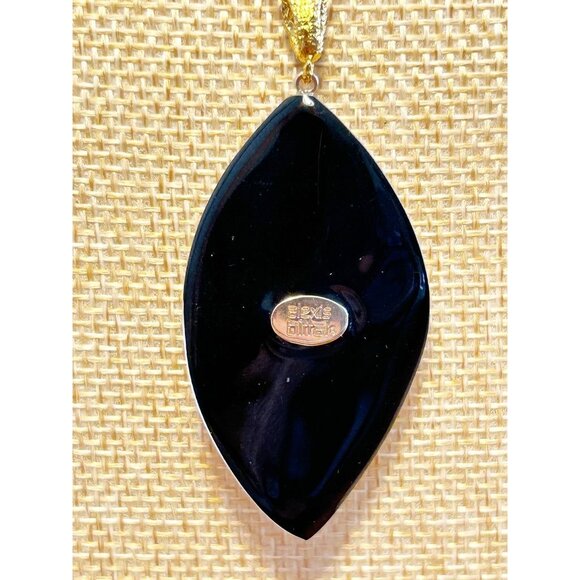 Alexis Bittar Crystal Dust Lucite Leaf Pendant Necklace in Gold - Picture 5 of 6